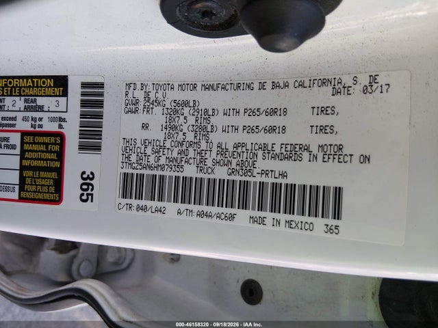 3TMGZ5AN6HM079355 Toyota Tacoma Limited