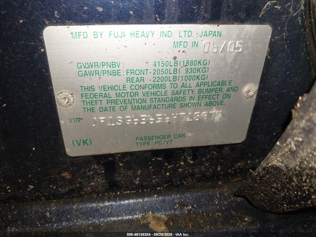 Продаж на аукціоні авто 2006 Subaru Forester 2.5x, vin: JF1SG63656H718974, номер лоту: 46158384