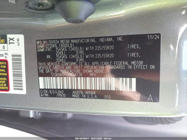 5TDKBRCH3SS646738 Toyota Highlander Hybrid Limited 25th Edition