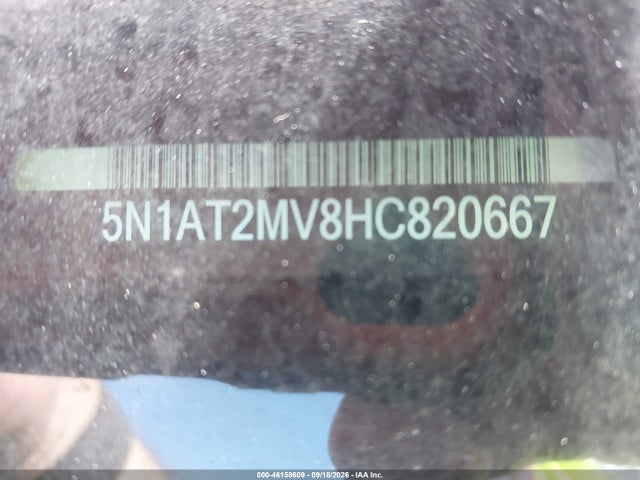46158609 :رقم المزاد ، 5N1AT2MV8HC820667 vin ، 2017 Nissan Rogue Sl مزاد بيع