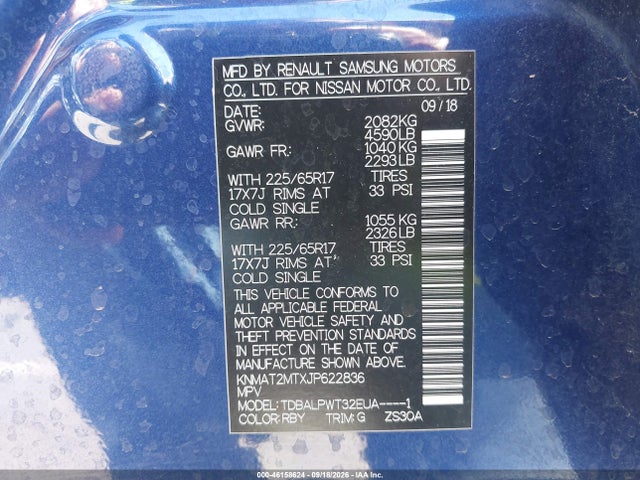Nissan ROGUE S 2018 KNMAT2MTXJP622836 Image 9