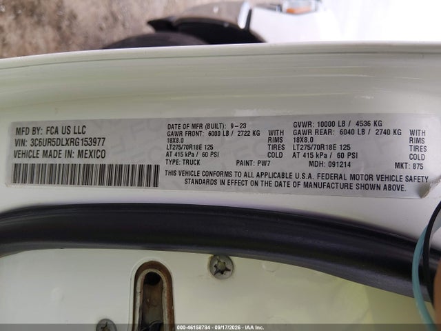 Aukcja sprzedaży 2024 Ram 2500 Big Horn  4x4 6'4 Box, vin: 3C6UR5DLXRG153977, numer aukcji: 46158784