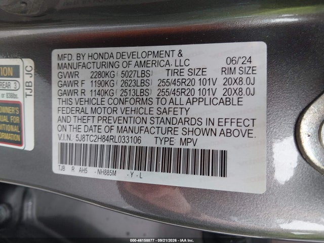 Продаж на аукціоні авто 2024 Acura Rdx A-spec Advance Package, vin: 5J8TC2H84RL033106, номер лоту: 46158877