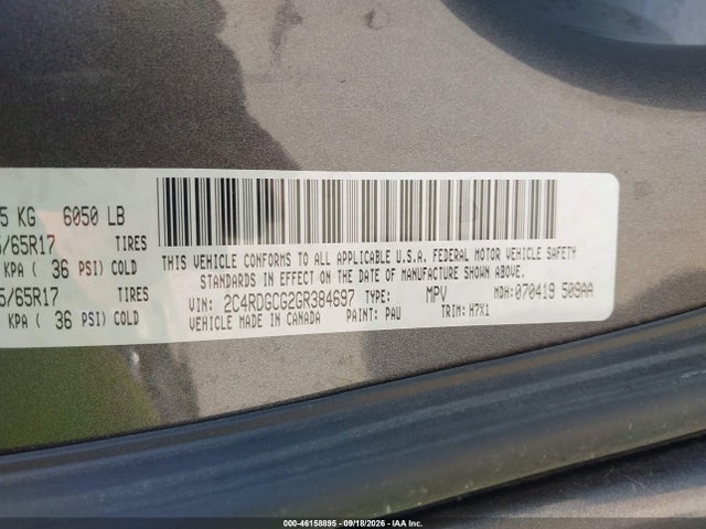 Aukcja sprzedaży 2016 Dodge Grand Caravan Sxt, vin: 2C4RDGCG2GR384697, numer aukcji: 46158895