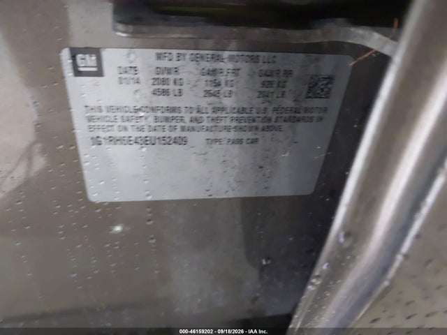 Aukcja sprzedaży 2014 Chevrolet Volt, vin: 1G1RH6E43EU152409, numer aukcji: 46159202