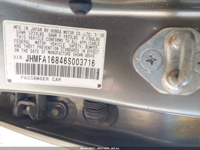 Продаж на аукціоні авто 2006 Honda Civic Ex, vin: JHMFA16846S003716, номер лоту: 46159271