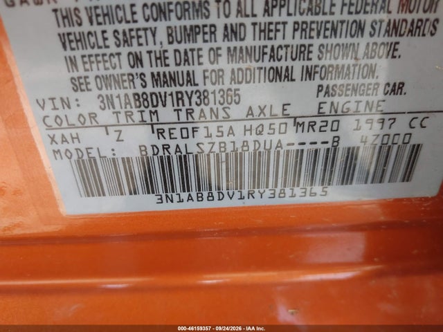 Aukcja sprzedaży 2024 Nissan Sentra Sr Xtronic Cvt, vin: 3N1AB8DV1RY381365, numer aukcji: 46159357
