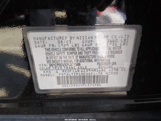 46159546 :رقم المزاد ، 3N1CP5DVXPL571586 vin ، 2023 Nissan Kicks Sr Xtronic Cvt مزاد بيع