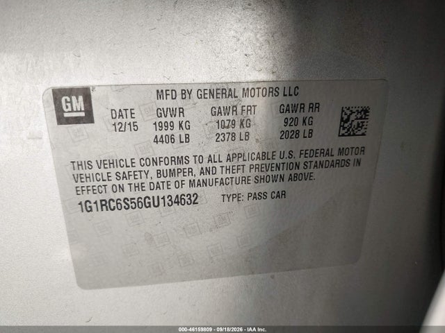 Chevrolet VOLT LT 2016 1G1RC6S56GU134632 Image 9