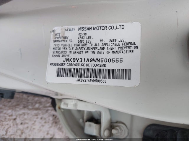 46159896 :رقم المزاد ، JNKBY31A9WM500555 vin ، 1998 Infiniti Q45 Touring مزاد بيع