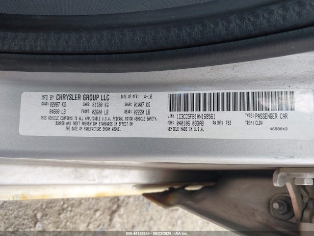 Aukcja sprzedaży 2010 Chrysler Sebring Limited, vin: 1C3CC5FB1AN169561, numer aukcji: 46159944
