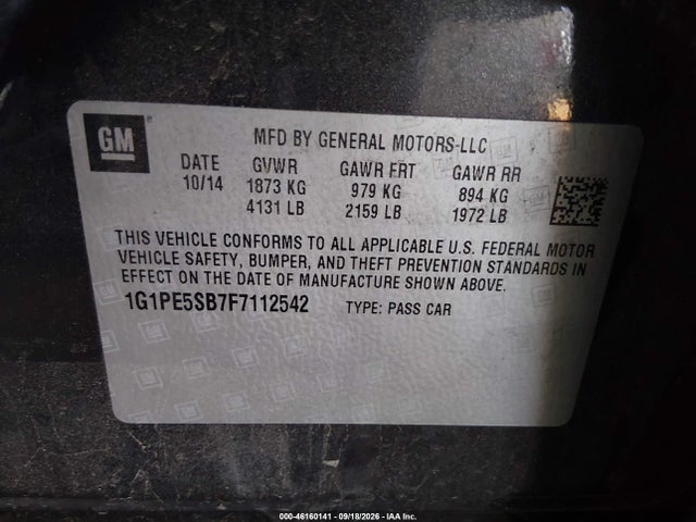 Chevrolet Cruze 2lt Auto 2015 1G1PE5SB7F7112542 Image 9
