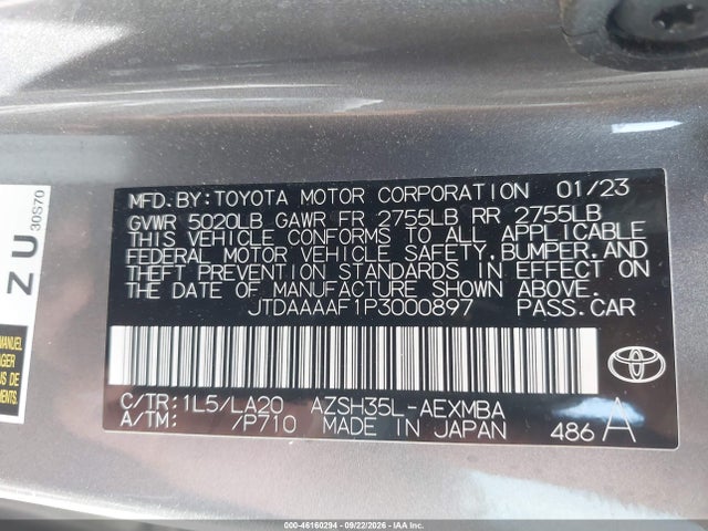 Продаж на аукціоні авто 2023 Toyota Crown Limited, vin: JTDAAAAF1P3000897, номер лоту: 46160294
