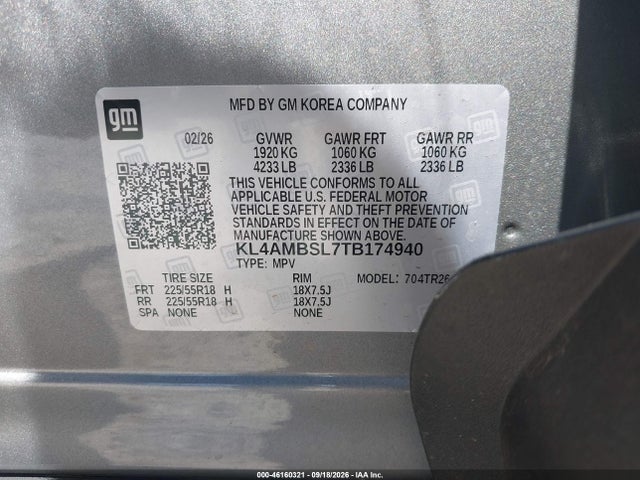 Продажа на аукционе авто 2026 Buick Encore Gx Preferred Fwd, vin: KL4AMBSL7TB174940, номер лота: 46160321
