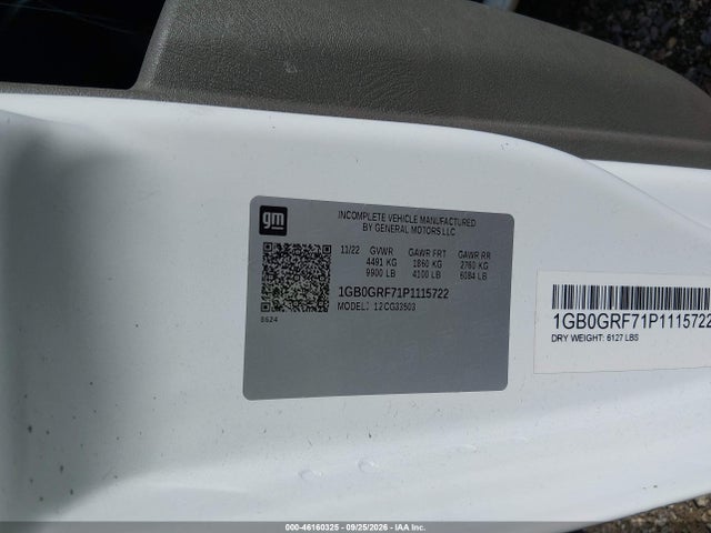 46160325 :رقم المزاد ، 1GB0GRF71P1115722 vin ، 2023 Chevrolet Express Cutaway Work Van مزاد بيع