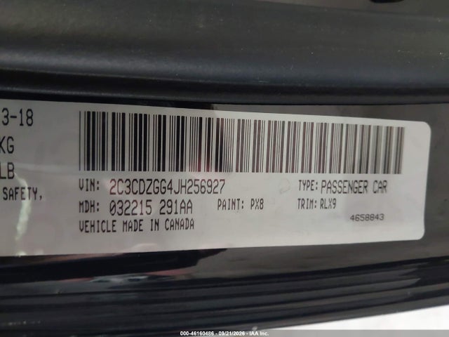 Продаж на аукціоні авто 2018 Dodge Challenger Gt Awd, vin: 2C3CDZGG4JH256927, номер лоту: 46160486