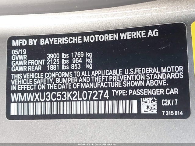 Mini Hardtop Cooper S 2019 WMWXU3C53K2L07274 Image 9