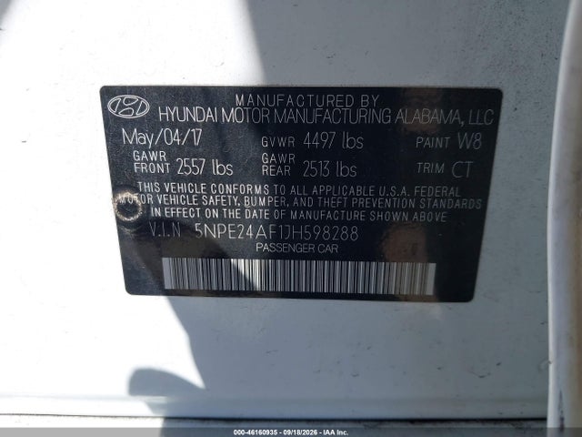 Hyundai SONATA SE 2018 5NPE24AF1JH598288 Image 9
