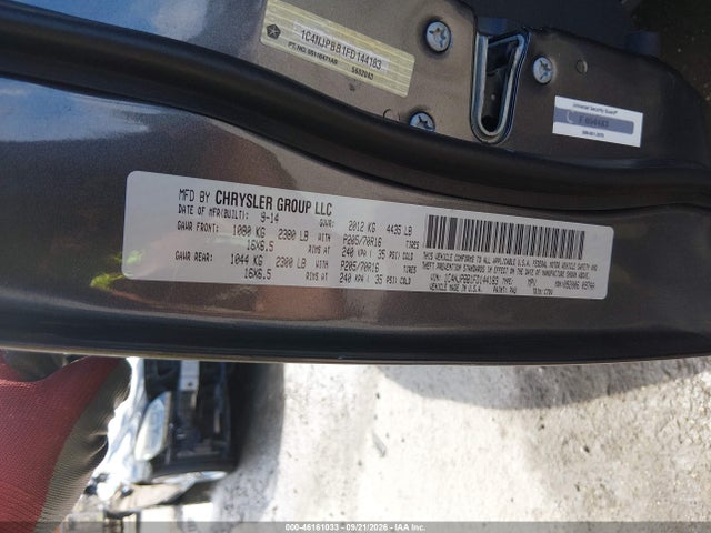 2015 Jeep Patriot Sport მანქანა იყიდება აუქციონზე, vin: 1C4NJPBB1FD144183, აუქციონის ნომერი: 46161033