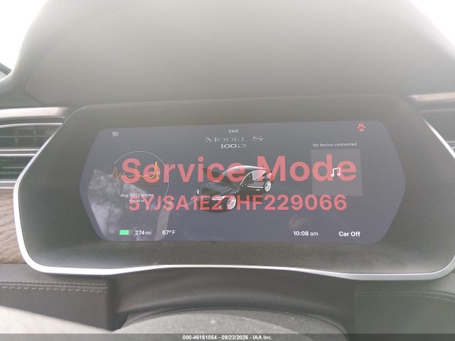 Продажа на аукционе авто 2017 Tesla Model S 100d/60d/75d/90d/p100d, vin: 5YJSA1E27HF229066, номер лота: 46161054