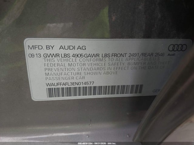 Aukcja sprzedaży 2014 Audi A4 2.0t Premium, vin: WAUFFAFL3EN014577, numer aukcji: 46161284