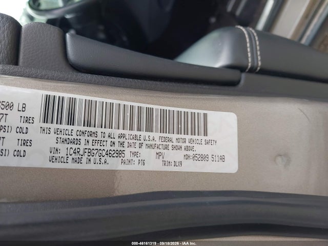 2016 Jeep Grand Cherokee Limited მანქანა იყიდება აუქციონზე, vin: 1C4RJFBG7GC462985, აუქციონის ნომერი: 46161319