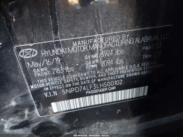 Hyundai ELANTRA SE 2020 5NPD74LF3LH500102 Image 9