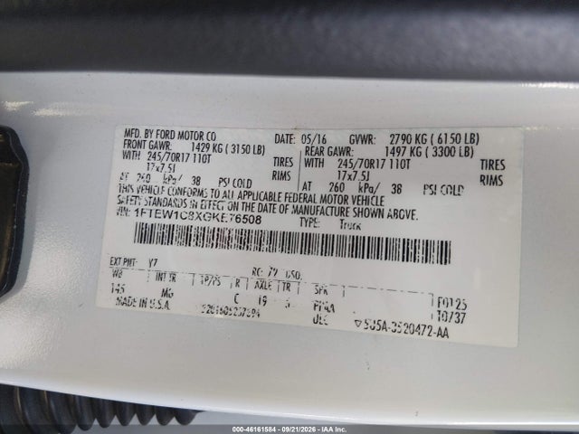 Ford F-150 Xlt 2016 1FTEW1C8XGKE76508 Image 9