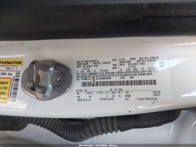 1FMCU9G62LUA86324 Ford ESCAPE SE
