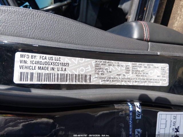 Продажа на аукционе авто 2025 Dodge Durango Gt Plus Awd, vin: 1C4RDJDGXSC518823, номер лота: 46161767