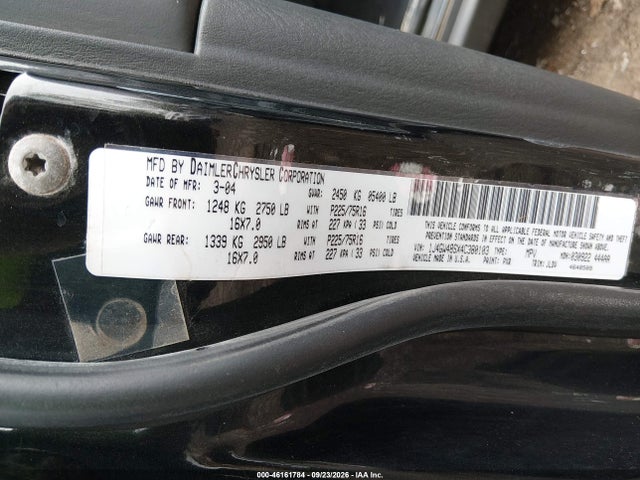 2004 Jeep Grand Cherokee Laredo მანქანა იყიდება აუქციონზე, vin: 1J4GW48SX4C380103, აუქციონის ნომერი: 46161784