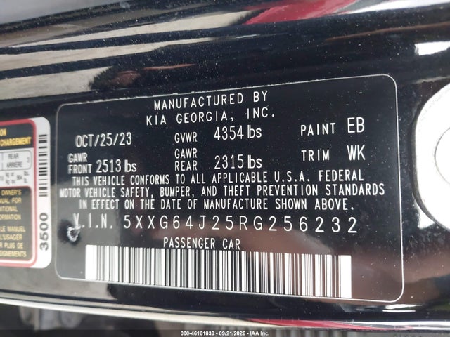 KIA K5 Gt-line 2024 5XXG64J25RG256232 Image 9