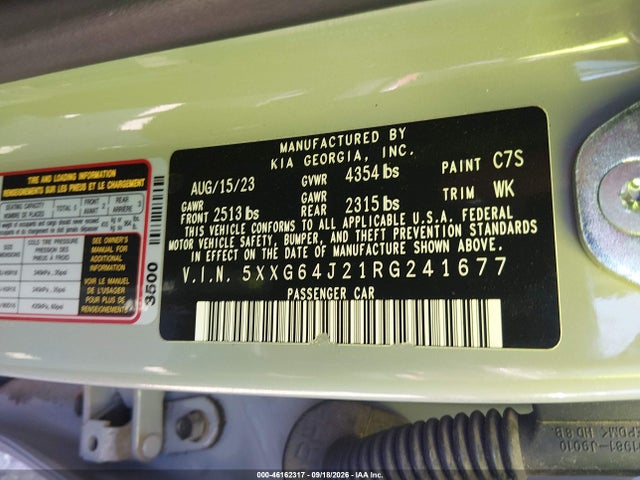 5XXG64J21RG241677 KIA K5 Gt-line
