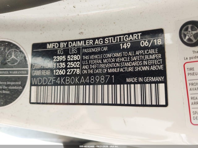 Продаж на аукціоні авто 2019 Mercedes-benz E 300 4matic, vin: WDDZF4KB0KA489871, номер лоту: 46162468