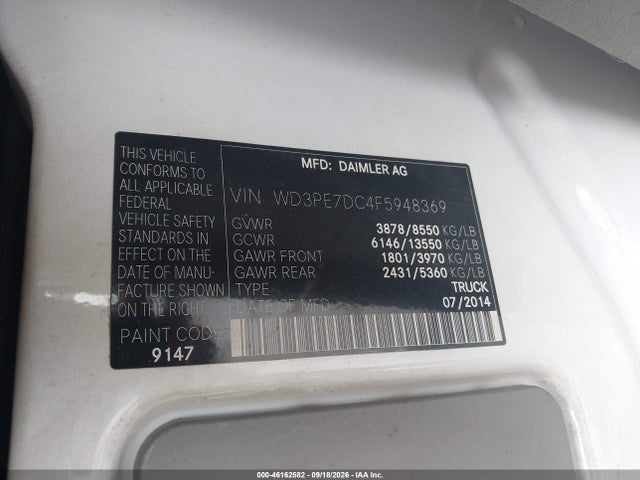 WD3PE7DC4F5948369 Mercedes-Benz Sprinter 2500 Normal Roof