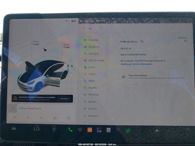 Aukcja sprzedaży 2022 Tesla Model 3 Rear-wheel Drive, vin: 5YJ3E1EA1NF109162, numer aukcji: 46162749