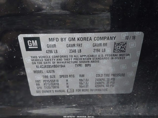 Buick Encore Preferred 2017 KL4CJASB5HB041944 Image 9
