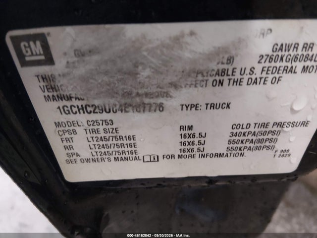 Aukcja sprzedaży 2004 Chevrolet Silverado 2500hd Ls, vin: 1GCHC29U04E187776, numer aukcji: 46162842