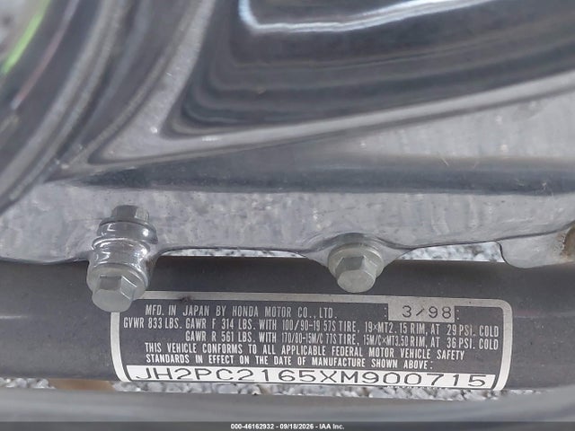 Aukcja sprzedaży 1999 Honda Vt600 Cd2, vin: JH2PC2165XM900715, numer aukcji: 46162932