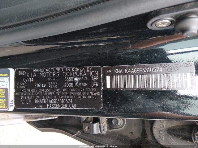 KIA FORTE LX 2015 KNAFK4A69F5310574 Image 9
