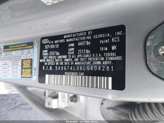 Aukcja sprzedaży 2020 Kia Optima Lx, vin: 5XXGT4L36LG404281, numer aukcji: 46163057
