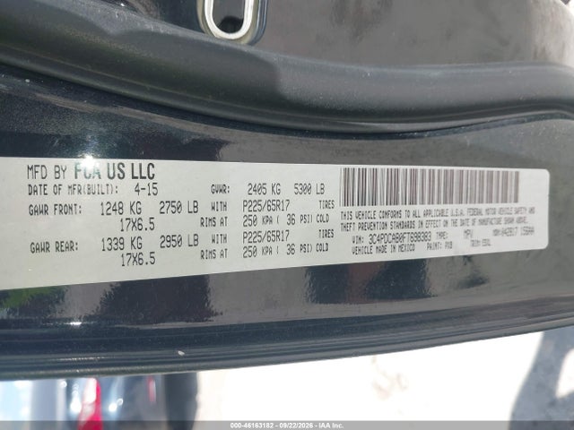 Aukcja sprzedaży 2015 Dodge Journey American Value Pkg, vin: 3C4PDCAB0FT698383, numer aukcji: 46163182