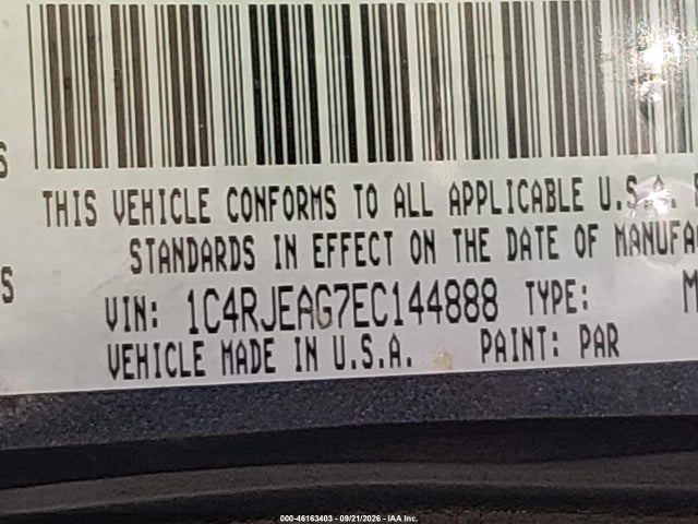 Продаж на аукціоні авто 2014 Jeep Grand Cherokee Laredo, vin: 1C4RJEAG7EC144888, номер лоту: 46163403