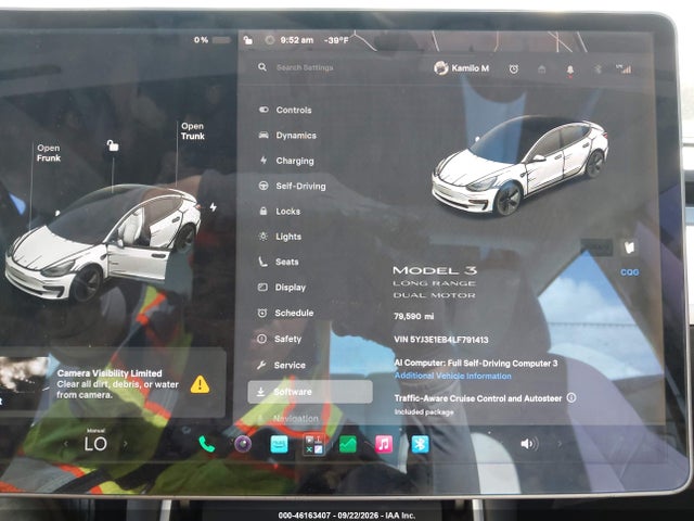 5YJ3E1EB4LF791413 Tesla Model 3 Long Range Dual Motor All-wheel Drive