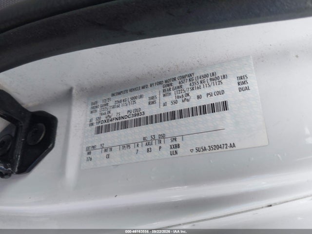Aukcja sprzedaży 2022 Ford E-450 Cutaway, vin: 1FDXE4FN8NDC39933, numer aukcji: 46163556