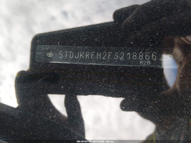 2015 Toyota Highlander Xle V6 მანქანა იყიდება აუქციონზე, vin: 5TDJKRFH2FS218866, აუქციონის ნომერი: 46163726