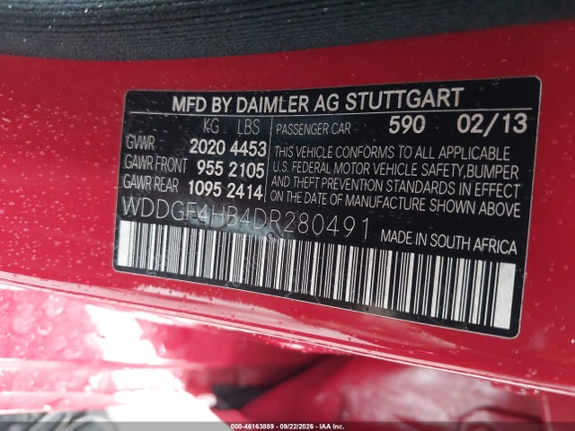 Aukcja sprzedaży 2013 Mercedes-benz C 250 Sport, vin: WDDGF4HB4DR280491, numer aukcji: 46163889