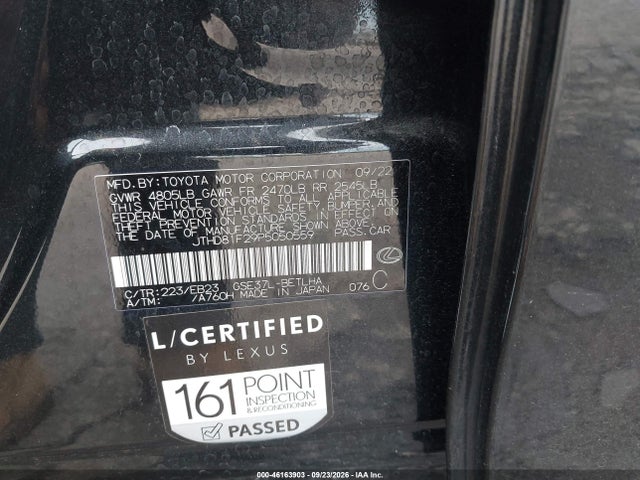 Продаж на аукціоні авто 2023 Lexus Is 300, vin: JTHD81F29P5050559, номер лоту: 46163903
