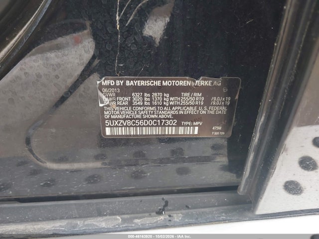 Aukcja sprzedaży 2013 Bmw X5 Xdrive50i, vin: 5UXZV8C56D0C17302, numer aukcji: 46163920