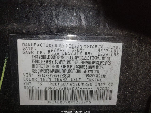 Продажа на аукционе авто 2022 Nissan Sentra S Xtronic Cvt, vin: 3N1AB8BVXNY223698, номер лота: 46163953